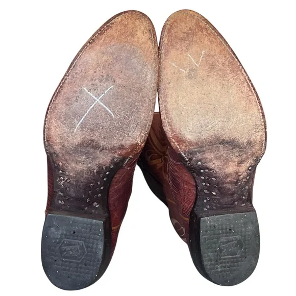 Tony Lama Men’s Sz 11D 8540 Brown Tan Exotic Leather Lizard Western Cowboy Boots - Picture 15 of 16